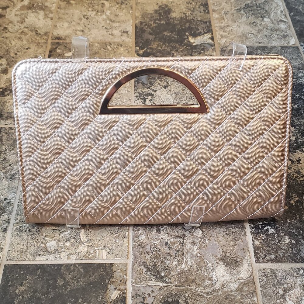 Unbranded Rose Gold Clutch Handbag